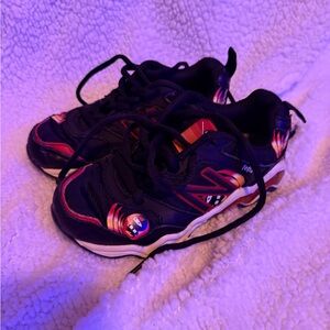 New Balance Kids Black and Red Sneakers